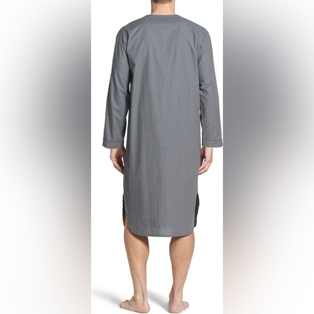 Majestic International Charcoal Gray Night Shirt - Picture 2 of 9